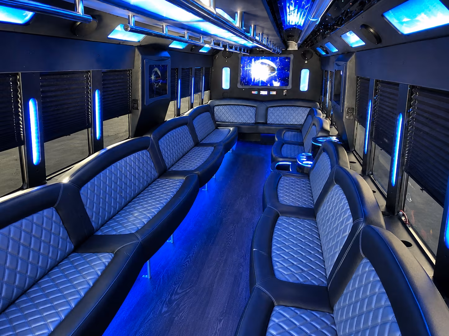 15 Passenger Party Bus Inside