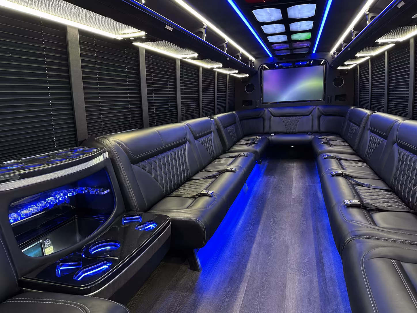 28 Passenger Party Bus Inside