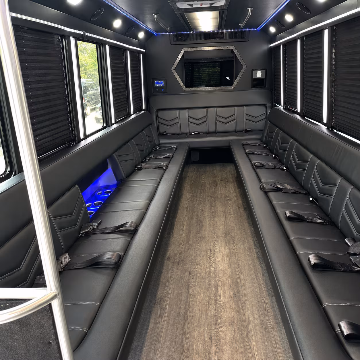 28 Passenger Party Bus Interior