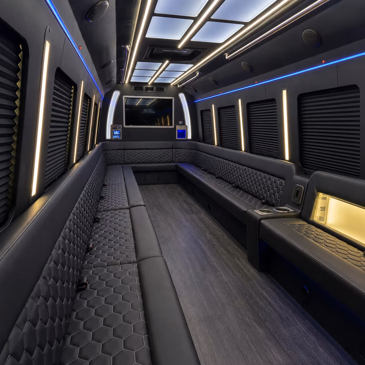 50 Passenger Party Bus Interior