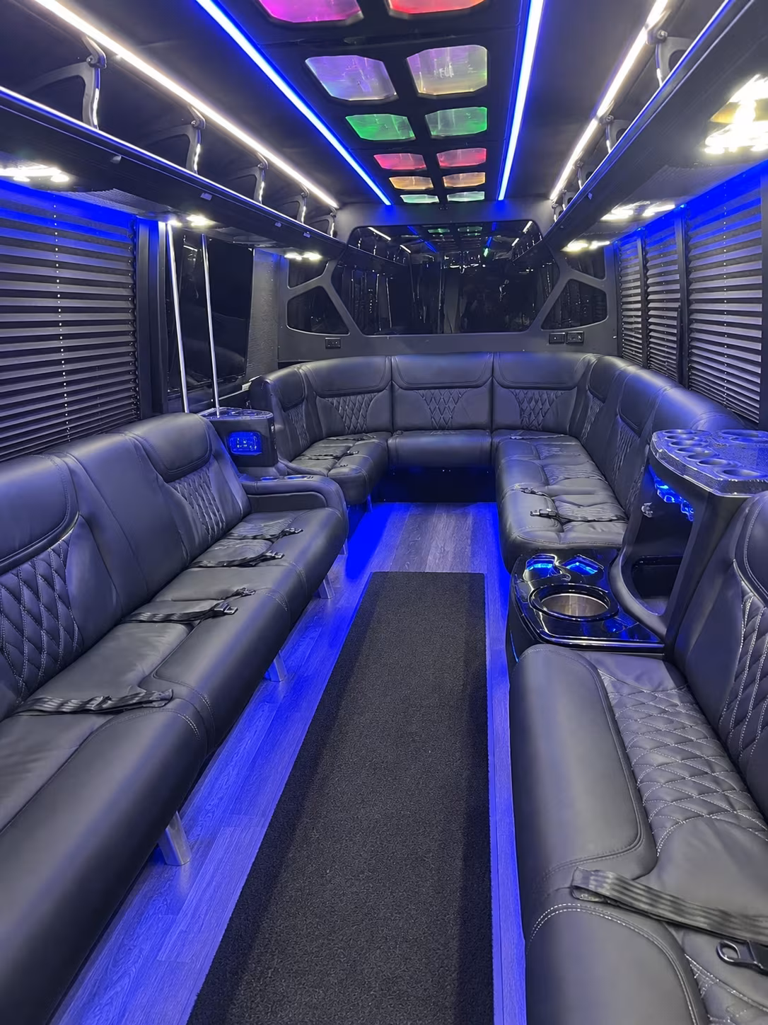 Sugar Land Birthday, Sweet 16, & Quinceañera Transportation party bus exterior