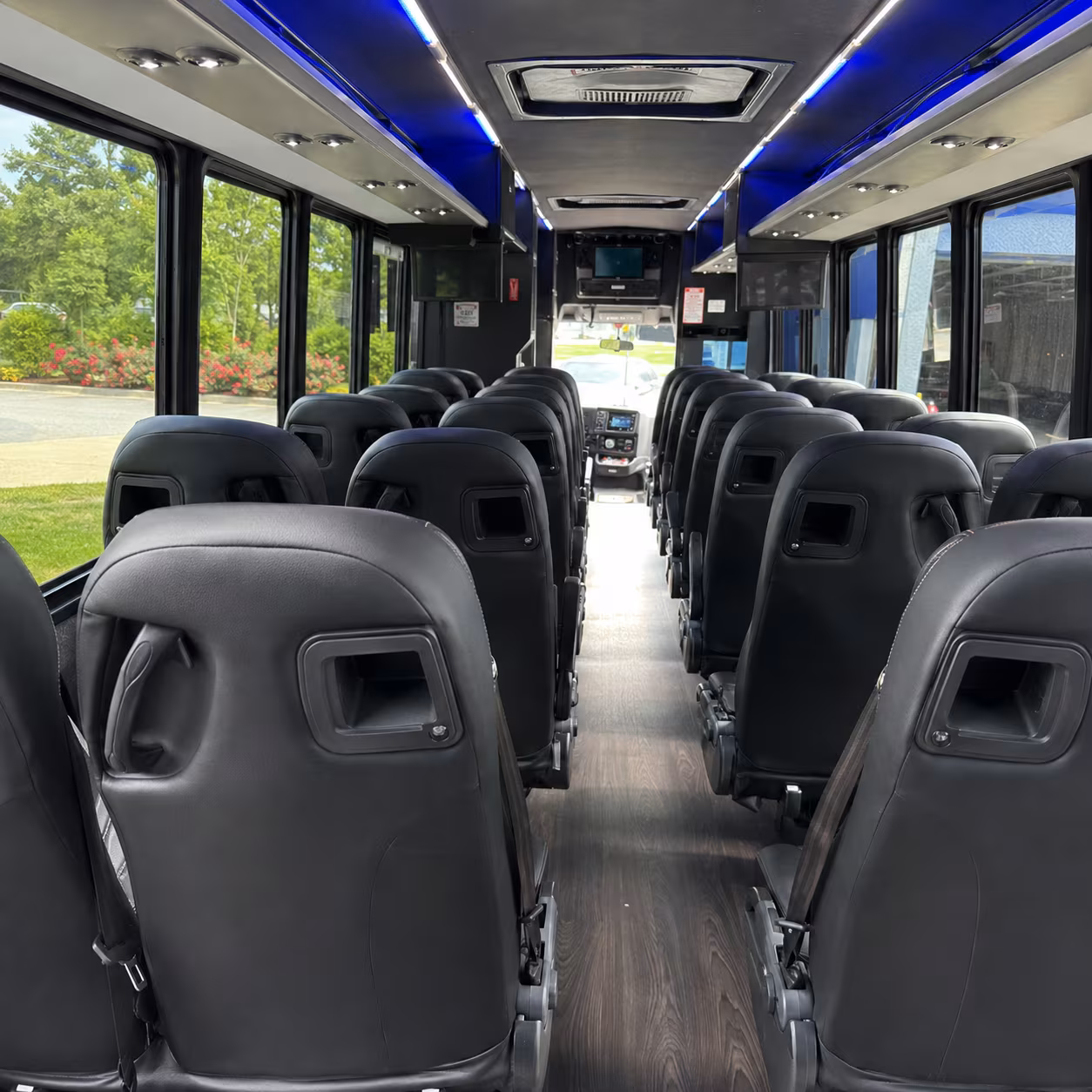 Sugar Land Corporate Transportation party bus exterior