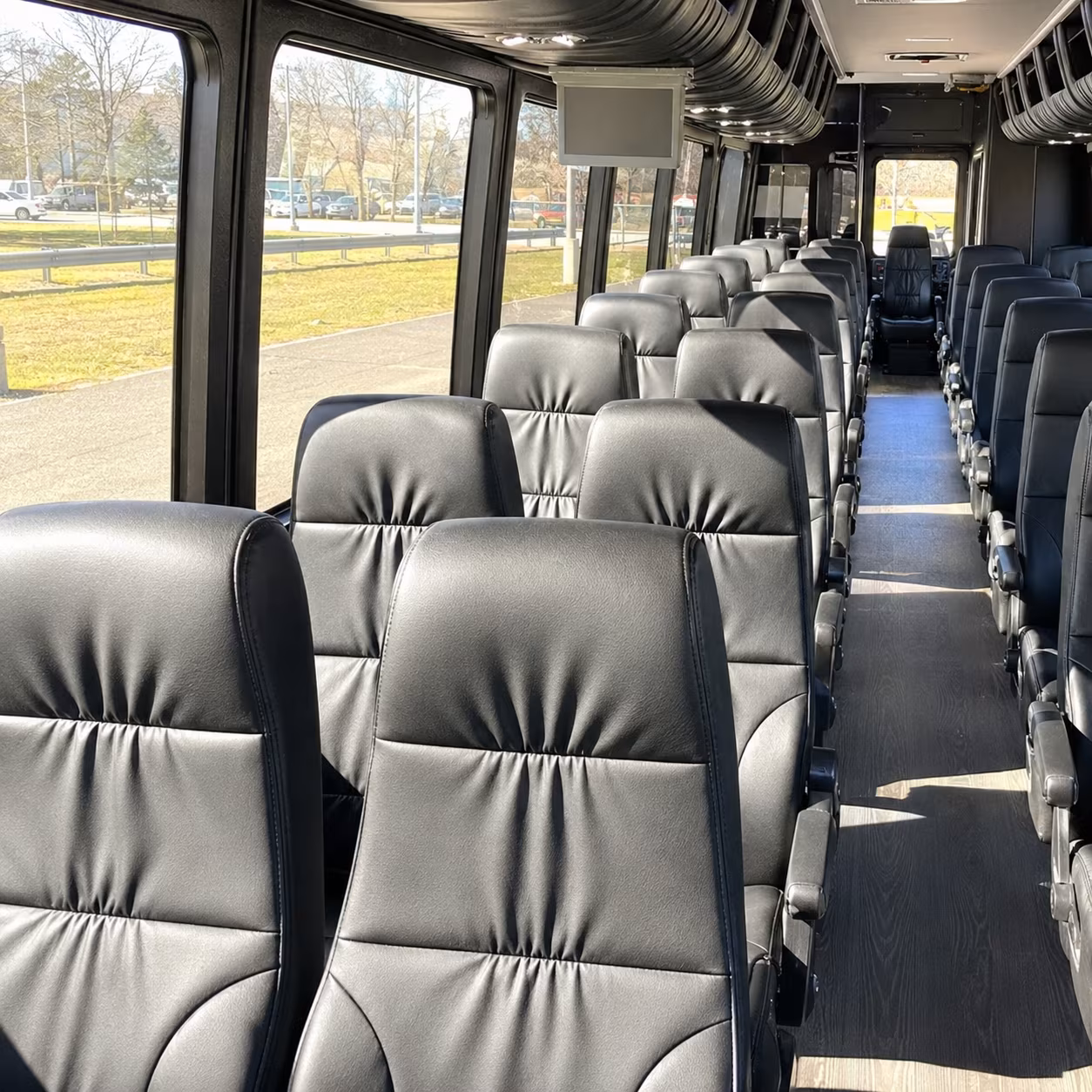 Sugar Land Corporate Transportation party bus exterior