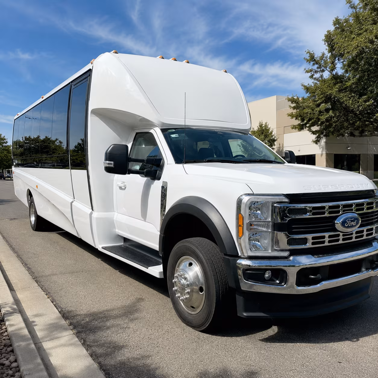 Sugar Land Corporate Transportation party bus exterior