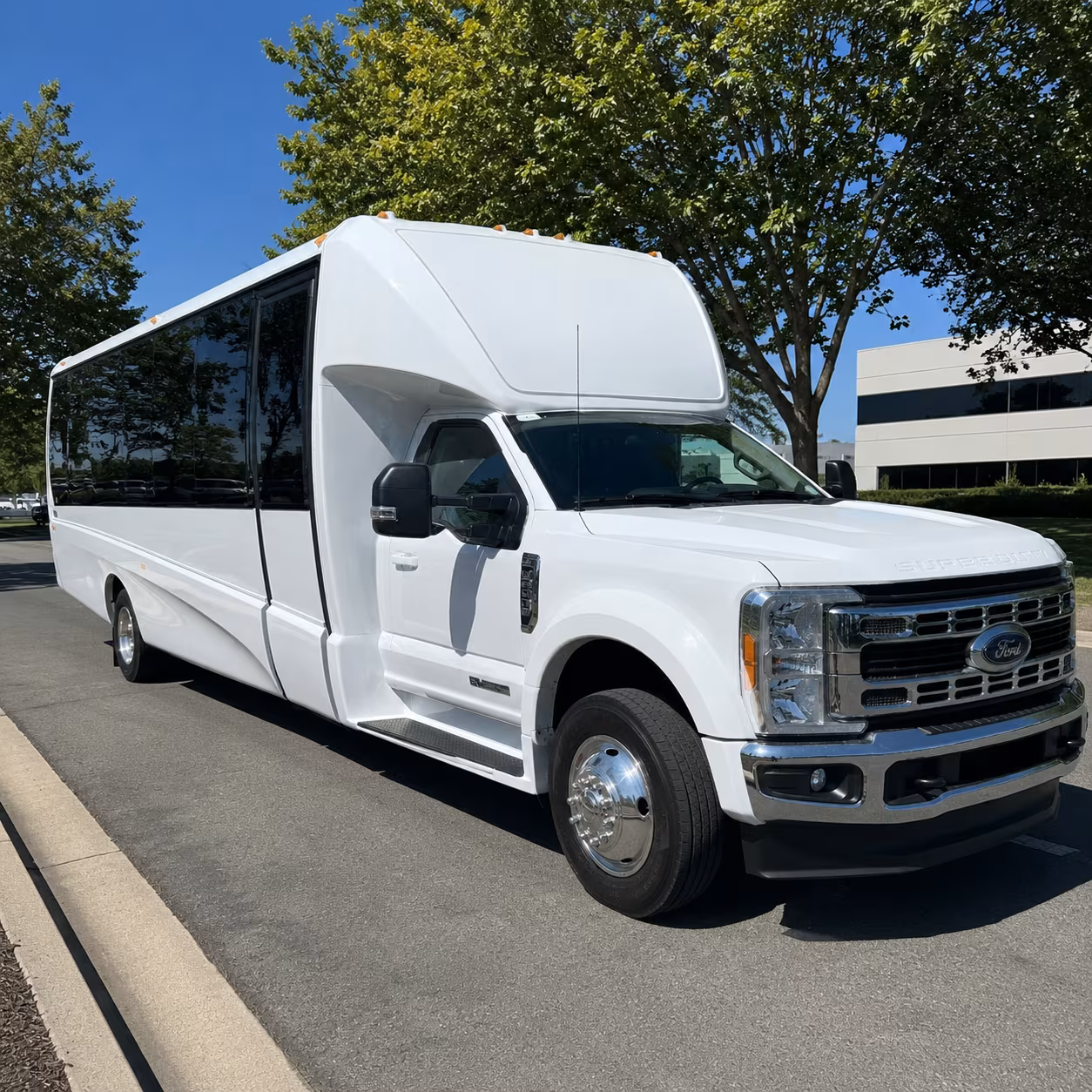 Sugar Land School Event Transportation party bus exterior