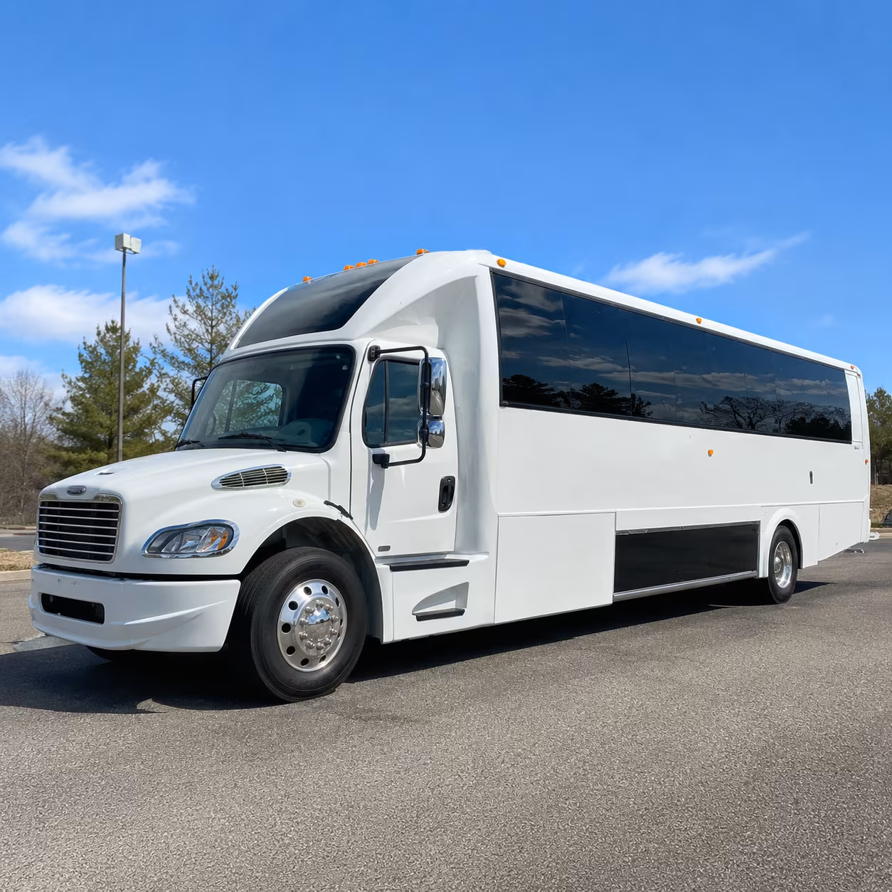 Sugar Land Wedding Transportation party bus exterior