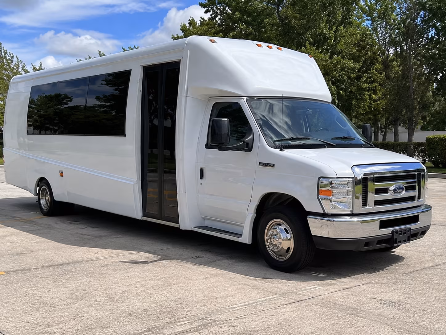 Sugar Land Wedding Transportation party bus exterior