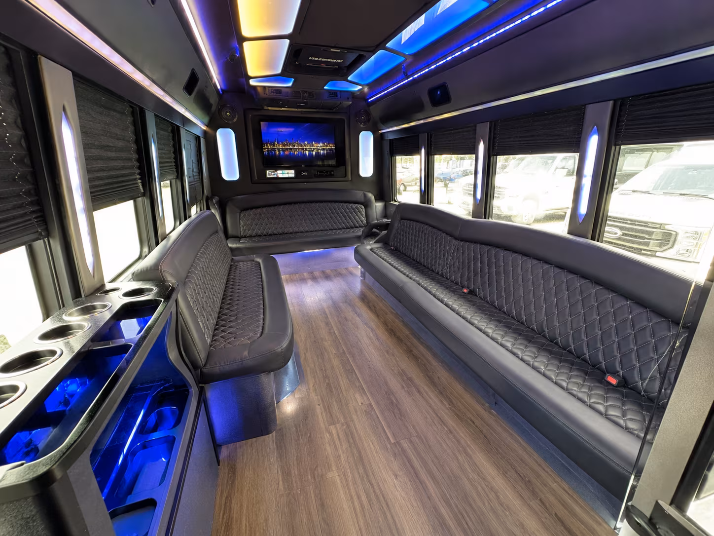 Sugar Land Winery Tour & Pub Crawl Transportation party bus exterior