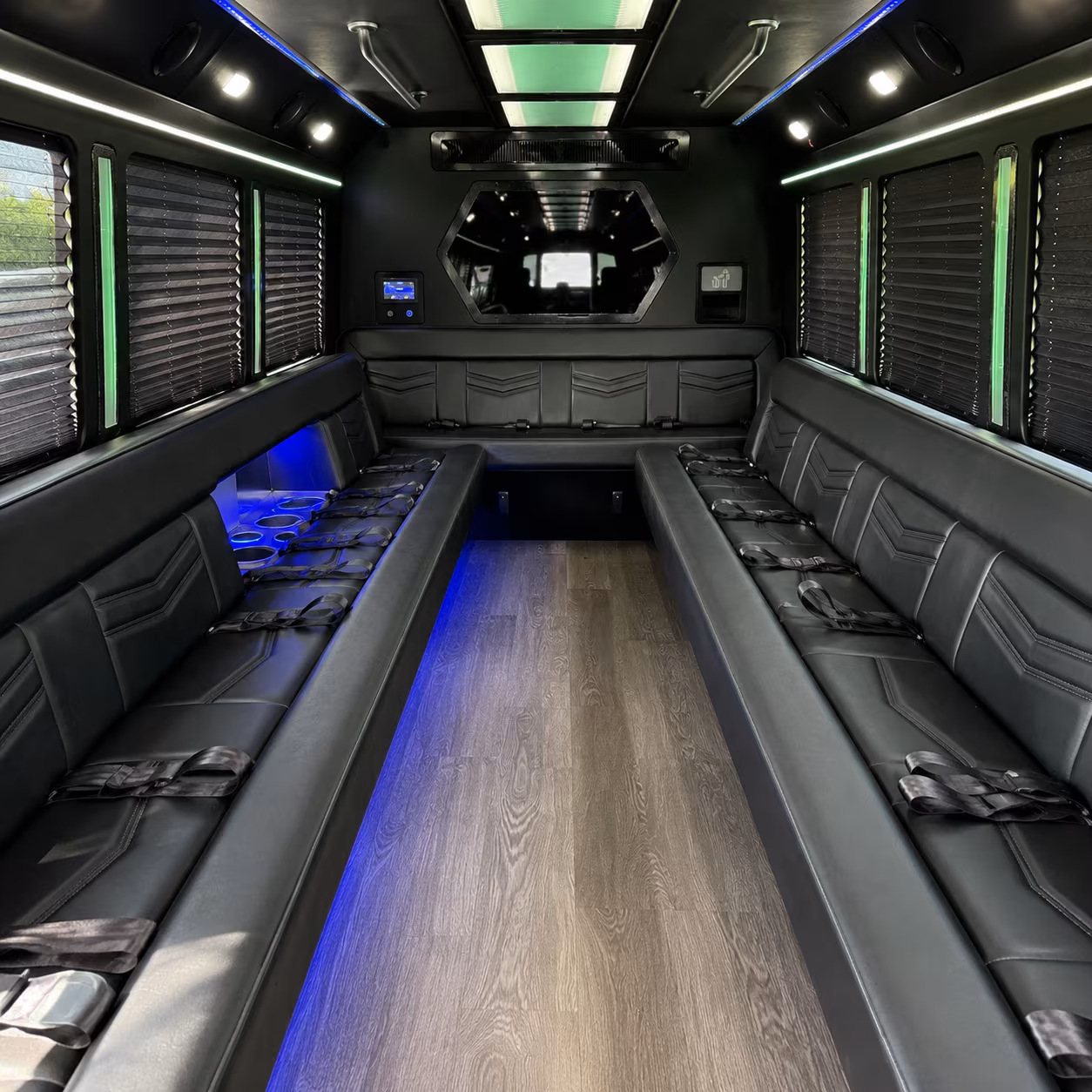 Sugar Land Winery Tour & Pub Crawl Transportation party bus interior