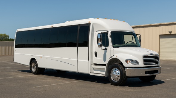 Exterior of Charter Bus Company Baytown's 25 Passenger Party Bus in Baytown