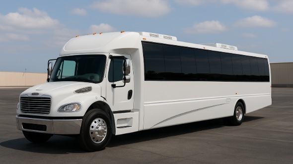 Exterior of Charter Bus Company Baytown's 28 Passenger Party Bus in Baytown