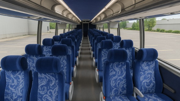 Interior of Charter Bus Company Sugar Land's 40 Passenger Charter Bus in Sugar Land
