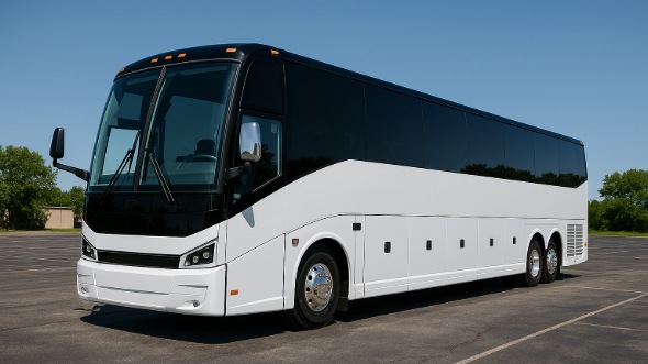 Exterior of Charter Bus Company Galveston's 50 Passenger Party Bus in Galveston