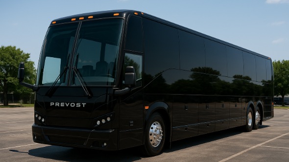 Exterior of Charter Bus Company Houston's 50 Passenger Party Bus in Houston