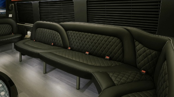 sugar land 18 passenger party bus inside